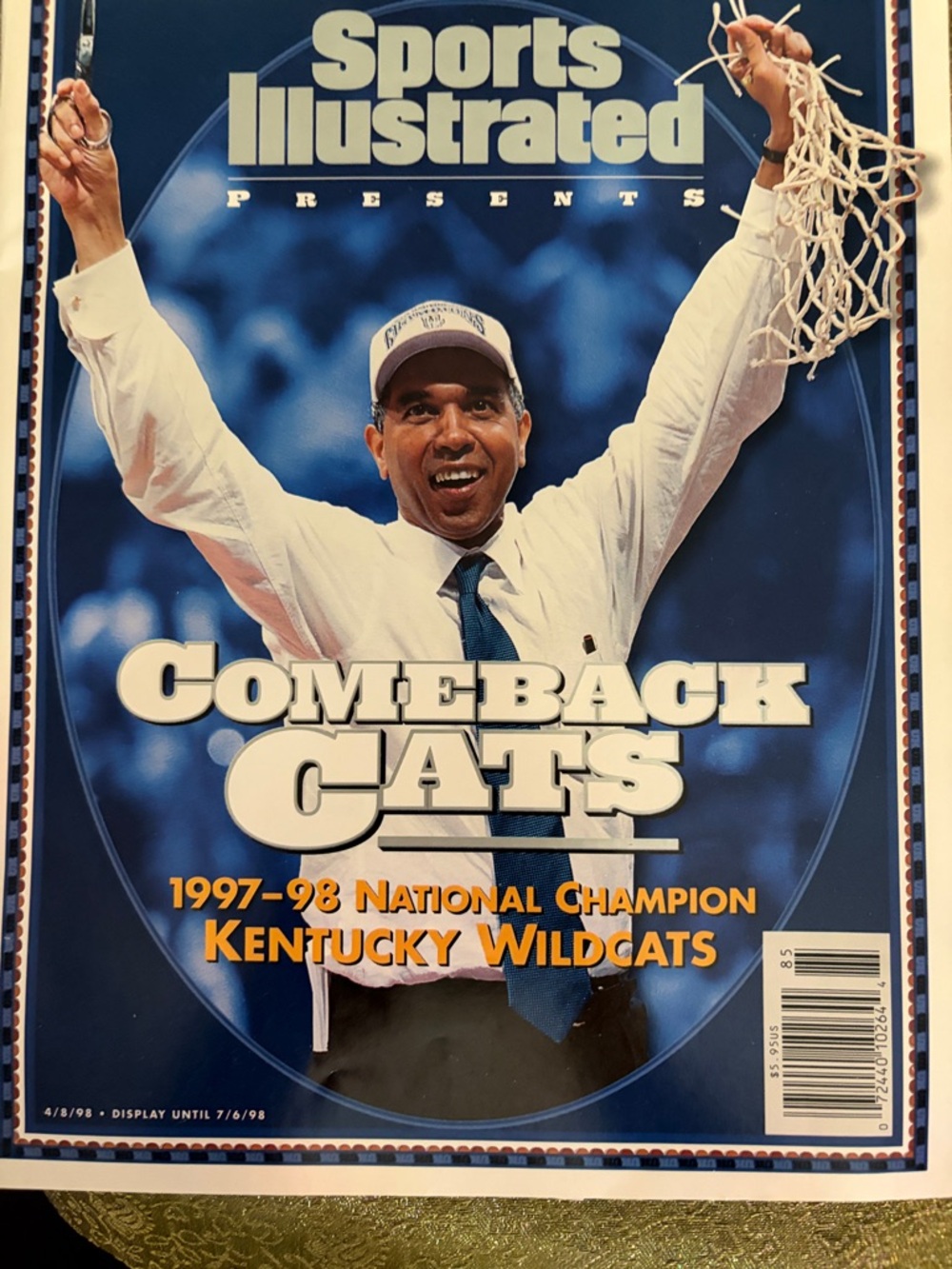Sports Illustrated Blue and White Kentucky Wildcats "Comeback Cats" Cover